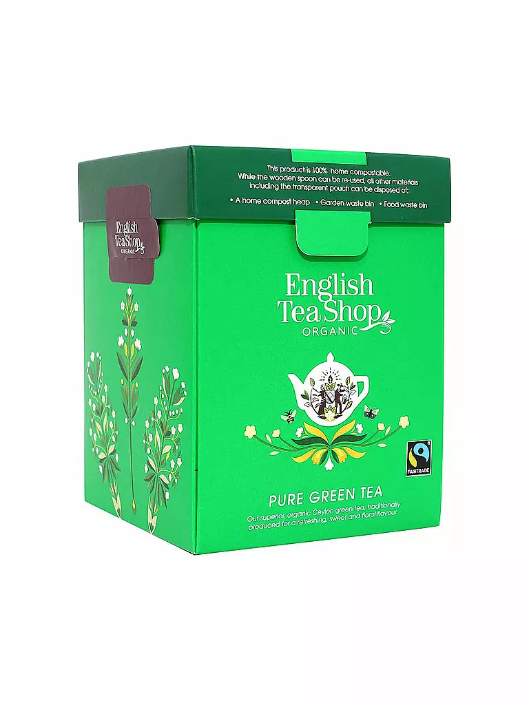 ENGLISH TEA SHOP Grüner Tee, BIO Fairtrade, Loser Tee, 80g Box bunt
