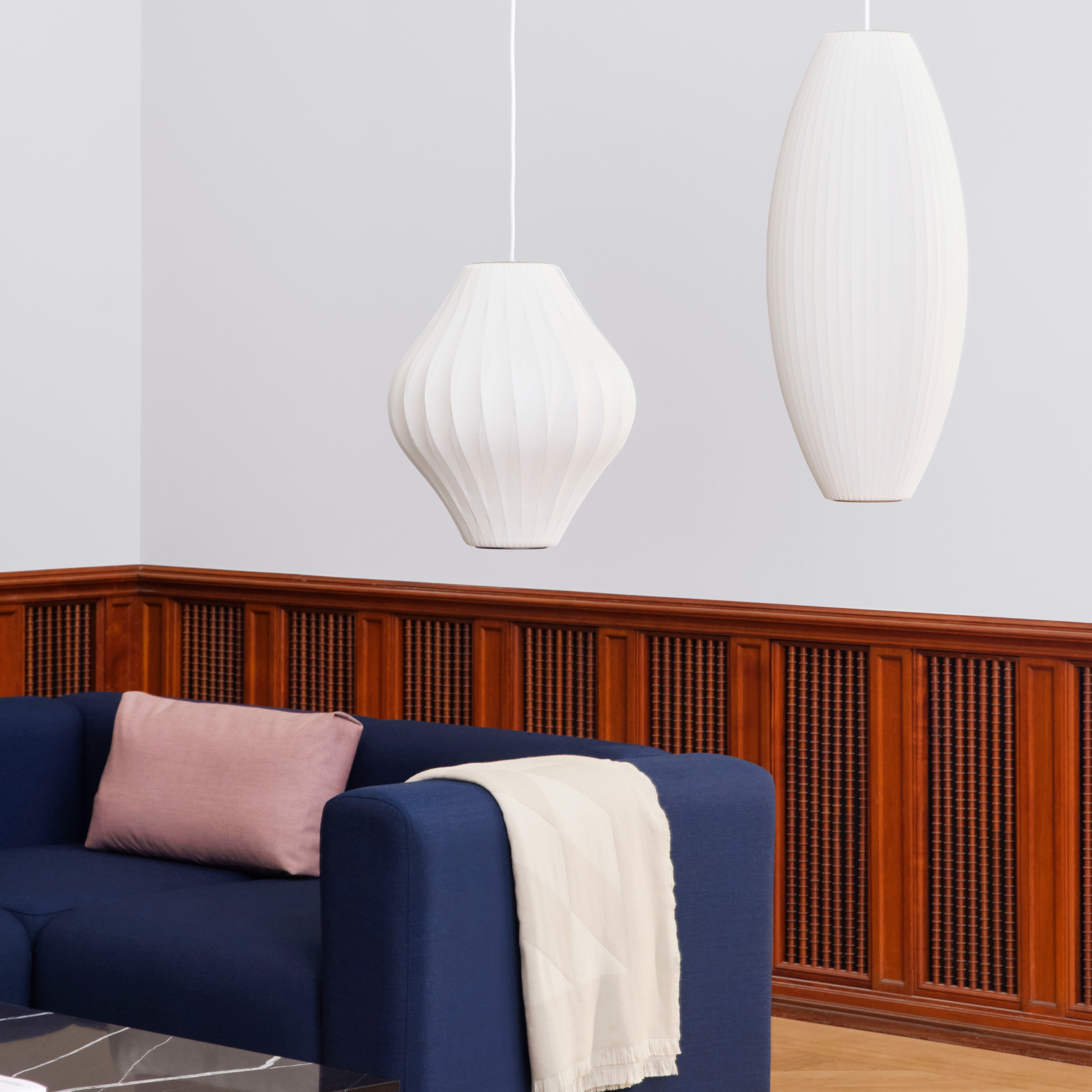 Hanglamp Nelson Pear crisscross bubble pendant S
