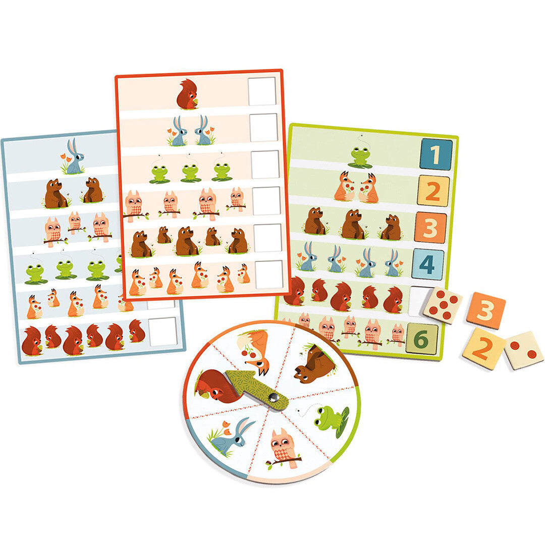 Djeco verzamel- en cijferspel eduludo - bingo 1, 2, 3