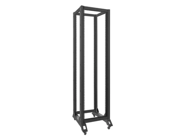 Lanberg - Rack åben ramme - 4-pæl - sort - 42U - 19