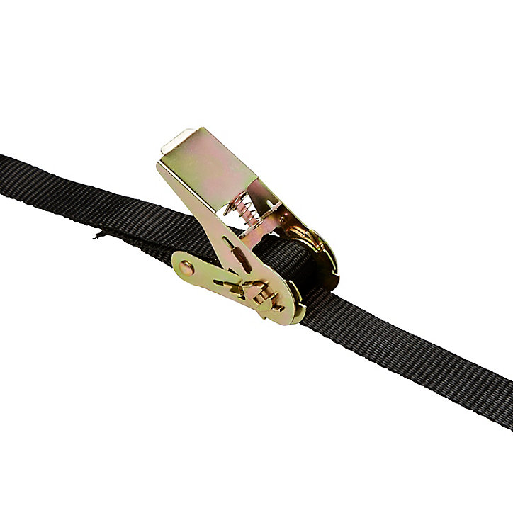 Sangle d'arrimage à cliquet noir 5 m x 25 mm