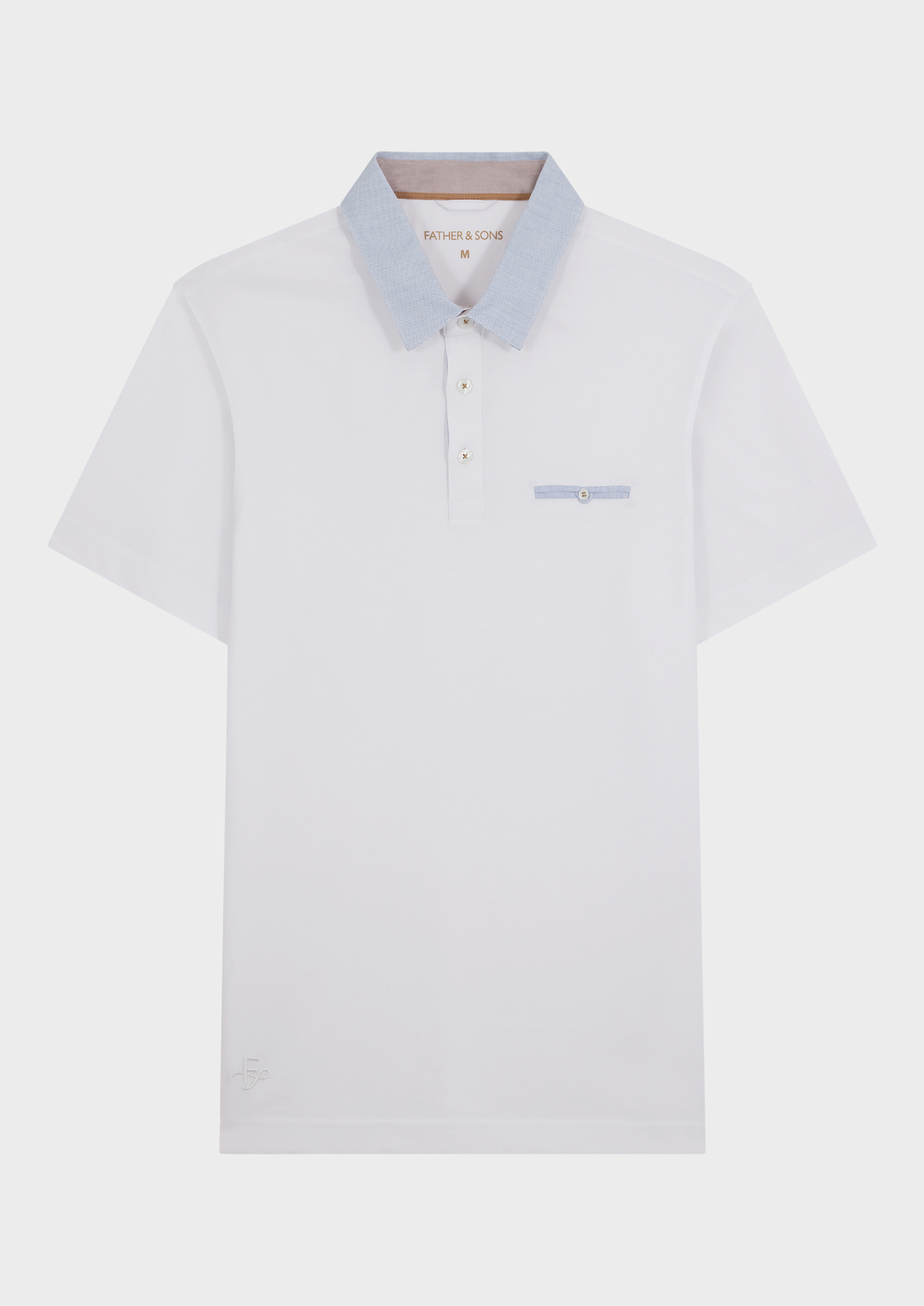Polo manches courtes Slim en coton uni blanc