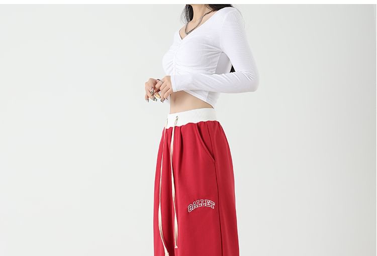 Amyway - Joggingbroek met trekkoord en tekst
