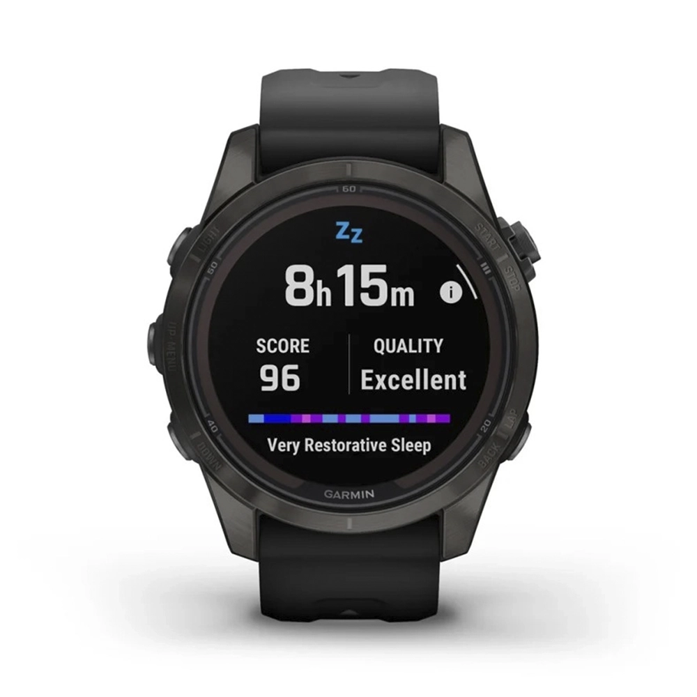 Garmin fenix 7S Pro Sapphire Solar Edition Smartwatch Schwarz/Carbongrau 42mm