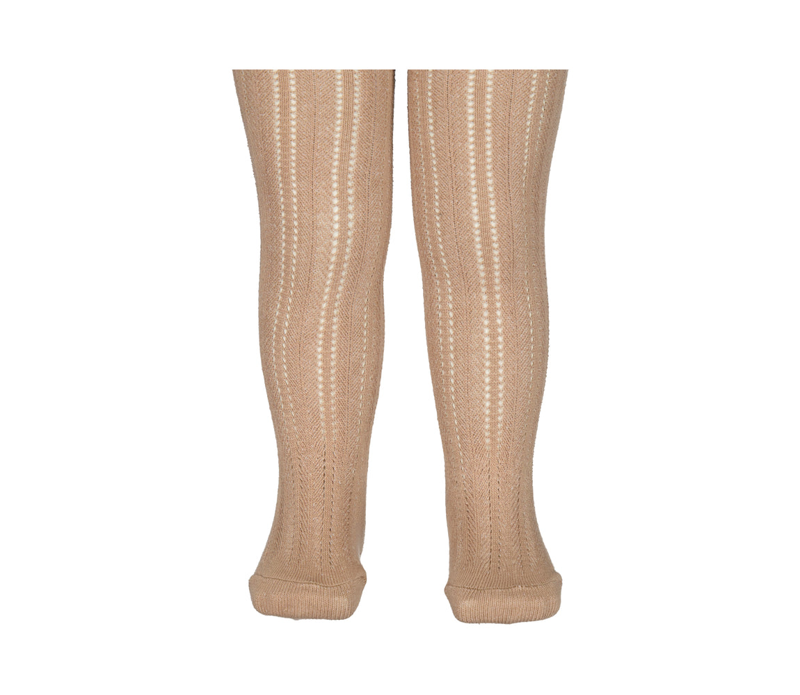Tights Pointelle, Strømpebukser - Alpaca Melange
