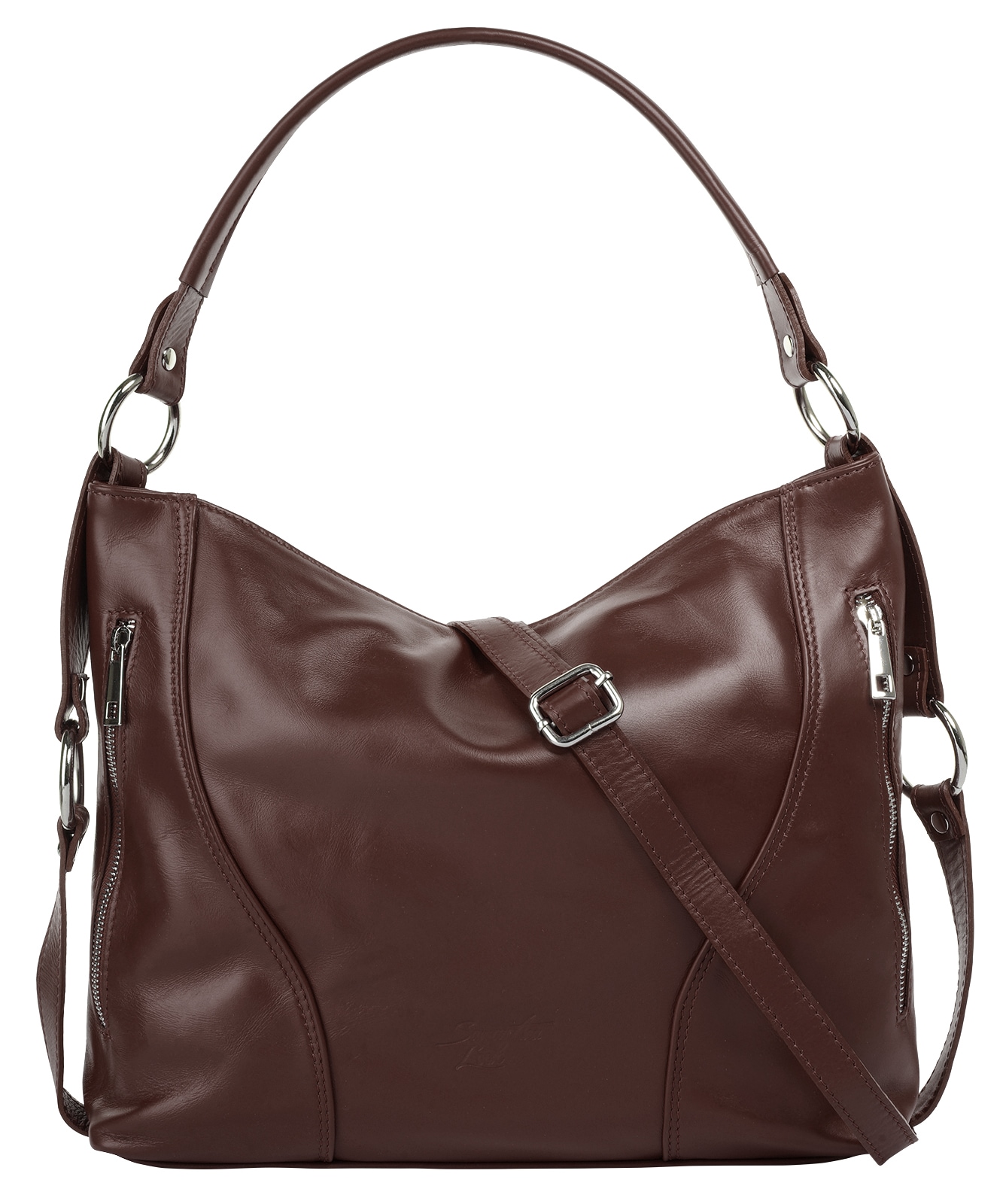 Samantha Look Henkeltasche echt Leder, Made in Italy