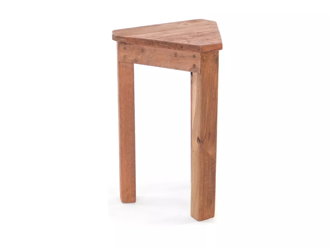 TABLE D'APPOINT D'ANGLE Milo Bois de mahogany, triangulaire couleurs naturelles