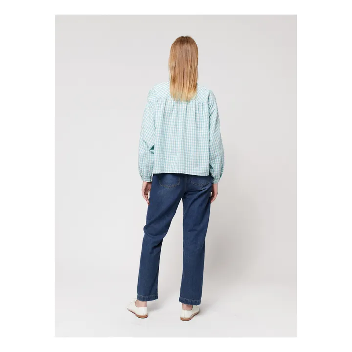Bobo Choses Chemise Vichy Seersucker - Collection Femme  | Bleu turquoise