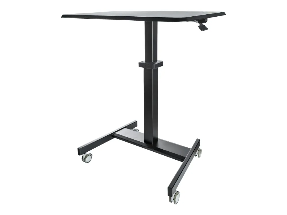 MOBILE STANDING DESK - PORTABLE SIT STAND ERGONOMIC ROLLING CART
