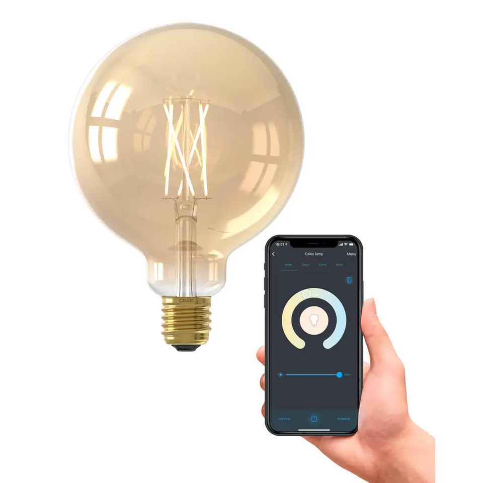 Calex Smart LED-globelamp G125 - goudkleurig - 7W