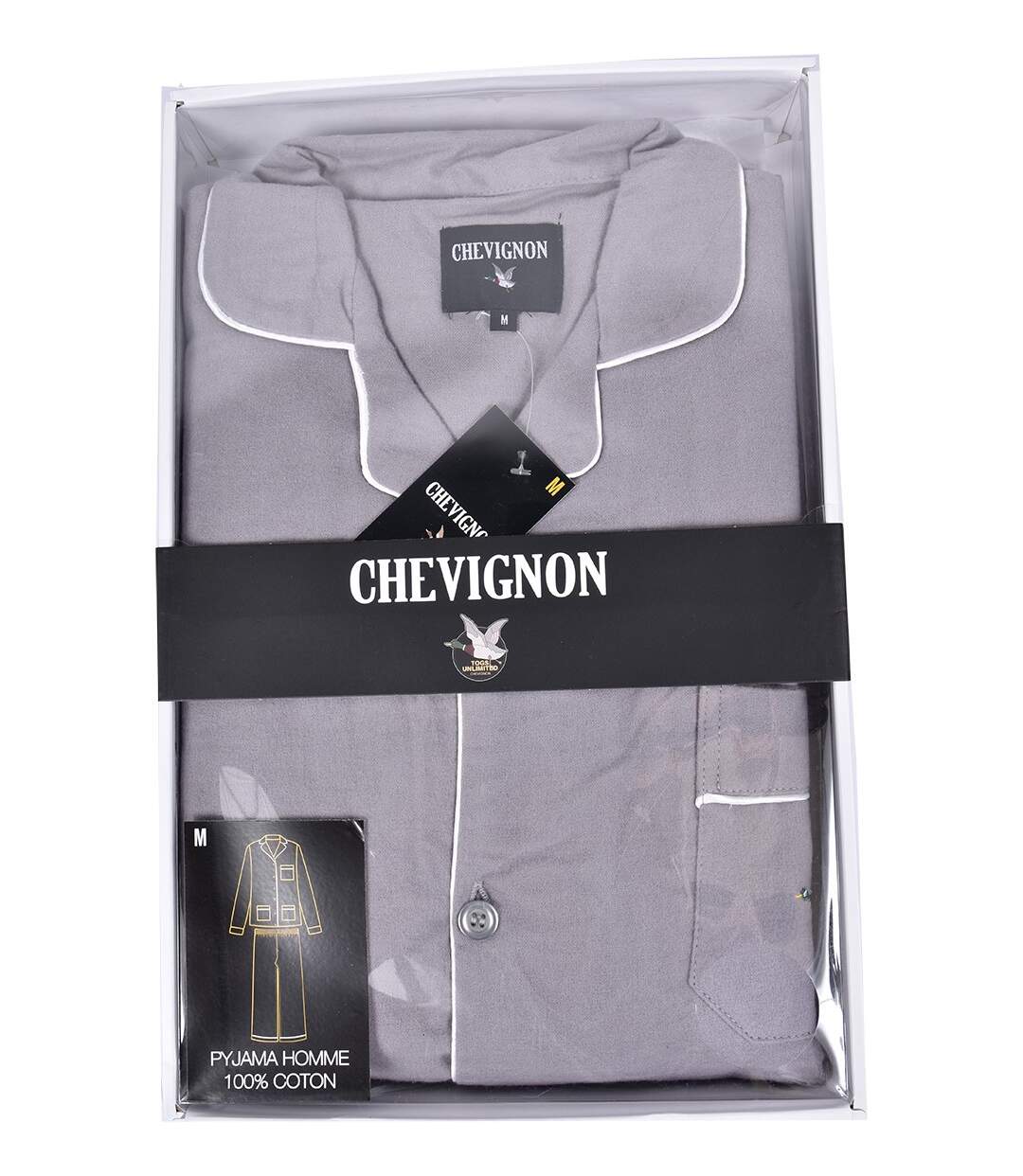 Pyjama Homme Long CHEVIGNON Boutonné PACEY Gris