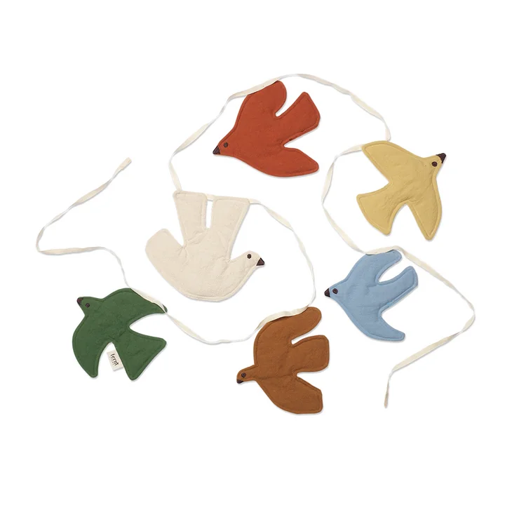 Ferm Living - Swif Bird Girlande, multicolor