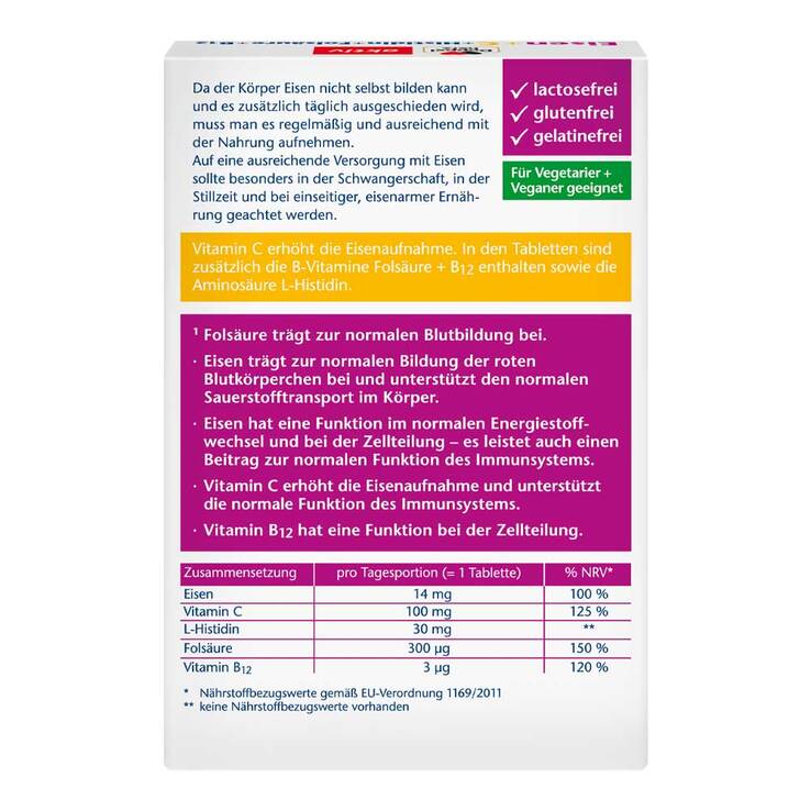 Doppelherz Eisen+Vitamin C+L-Histidin Tabletten, 30 St