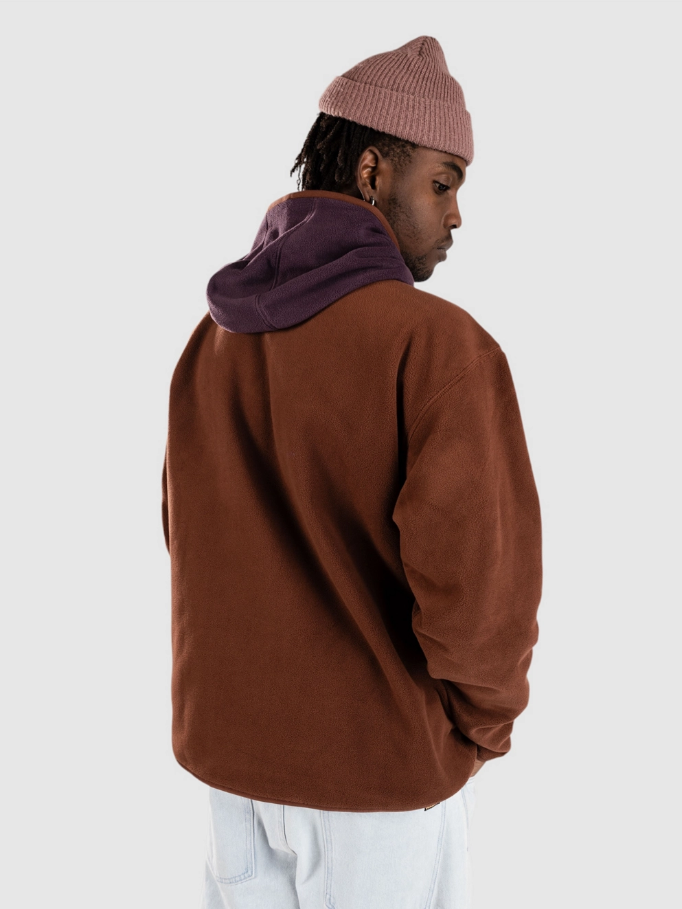 New Balance Polar Fleece Hooded Zip Hoodie rich oak