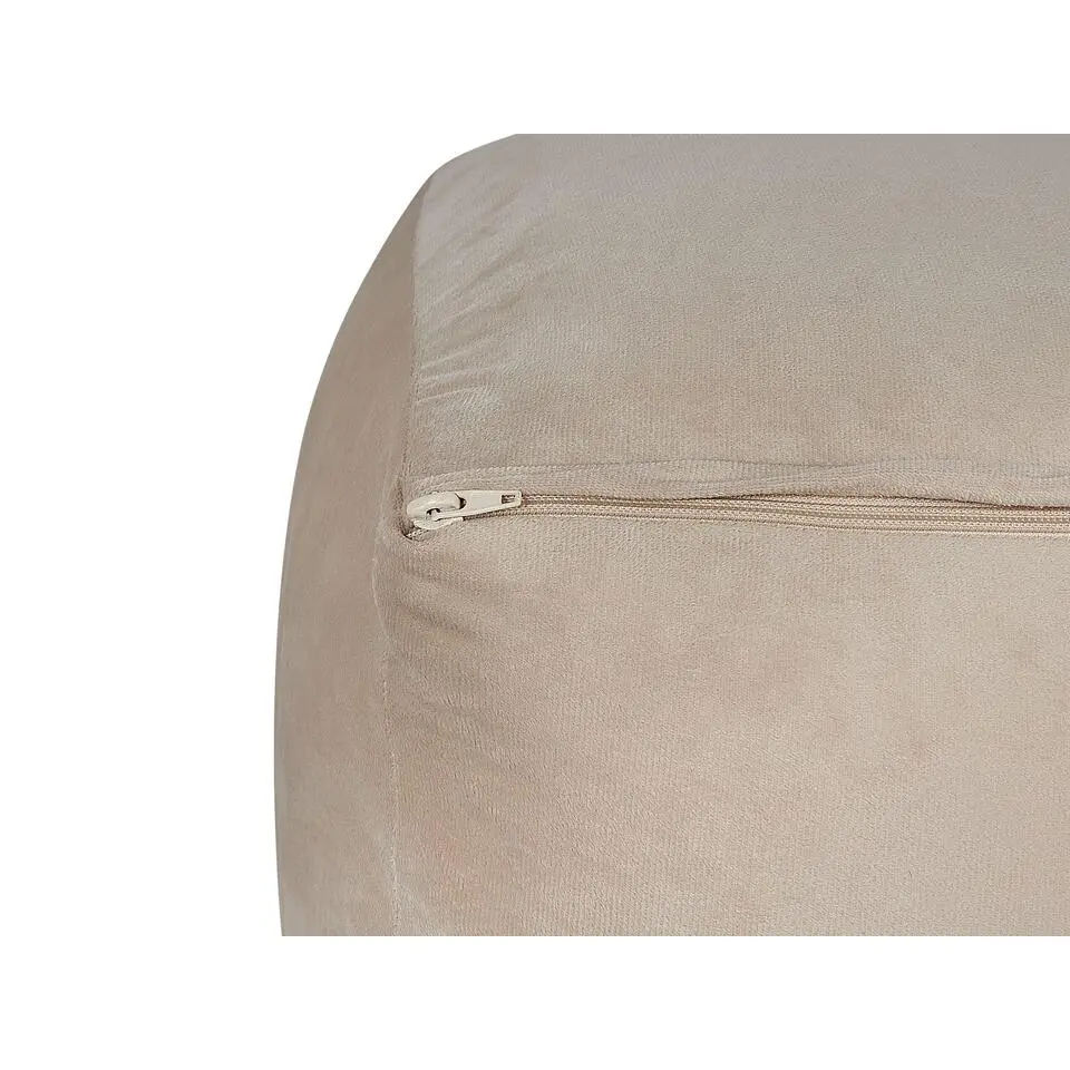 DAREYN - Poef - Zandbeige - Fluweel