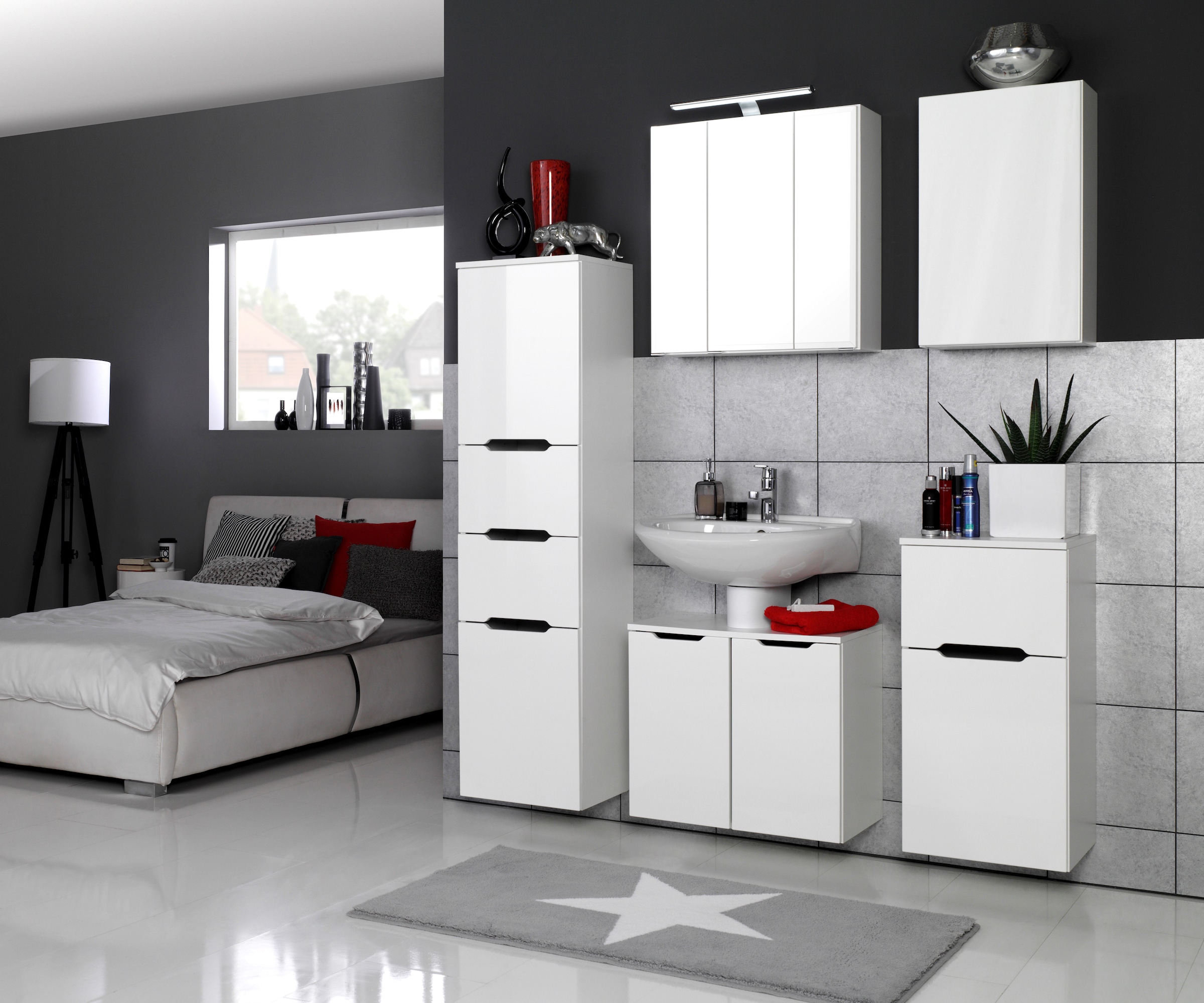 welltime Hängeschrank »Belluno« Breite 40 cm, mit 2 Einlegeböden