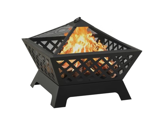 VIDAXL - Cheminée traditionnelle Foyer avec tisonnier 64 cm xxl acier