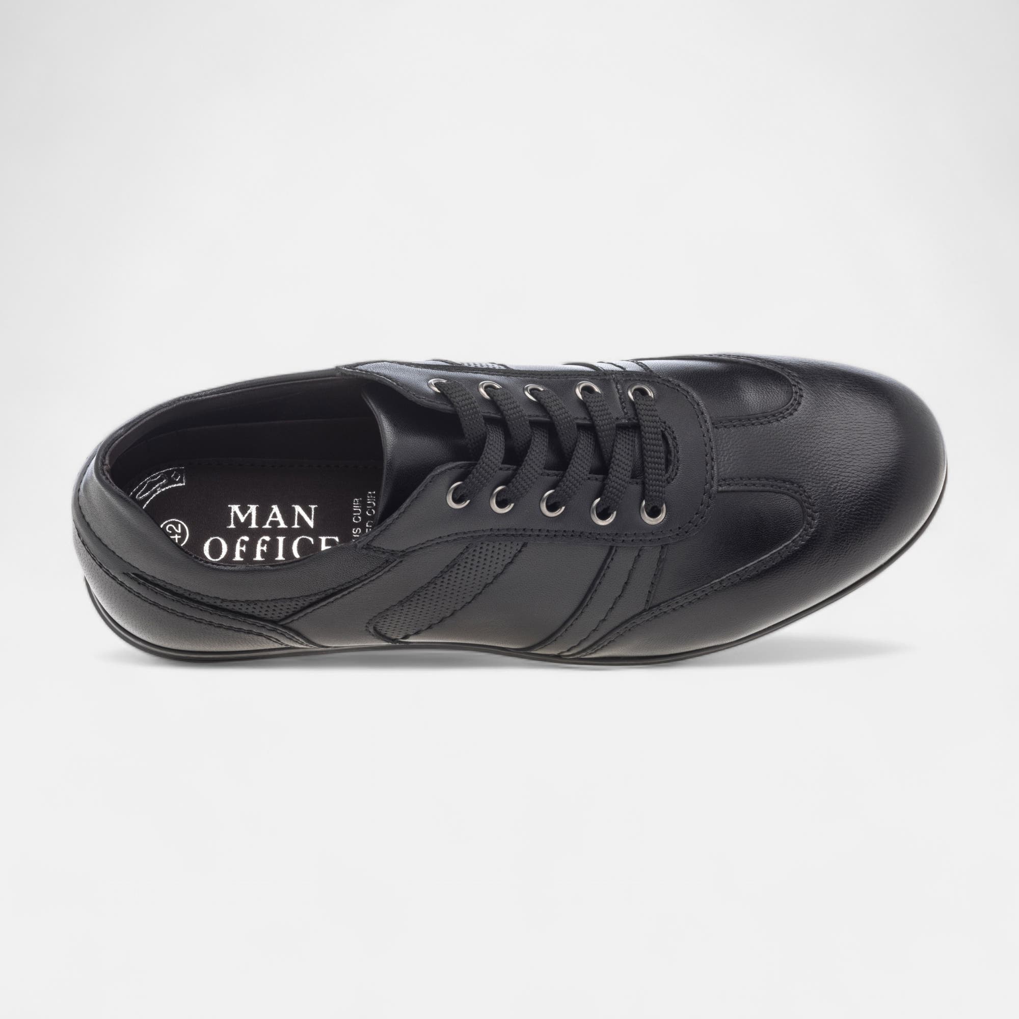 Baskets basses Homme en cuir noir