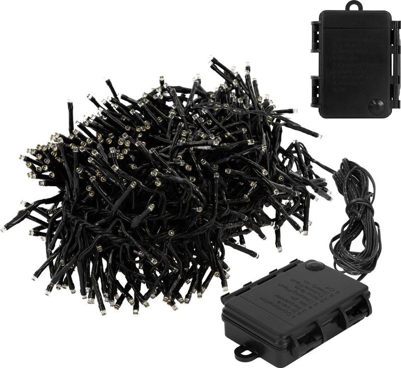 Clusterverlichting - 192 LED - Kerstverlichting - Warm wit - Batterij - Lichtfuncties - Timer - Geheugen