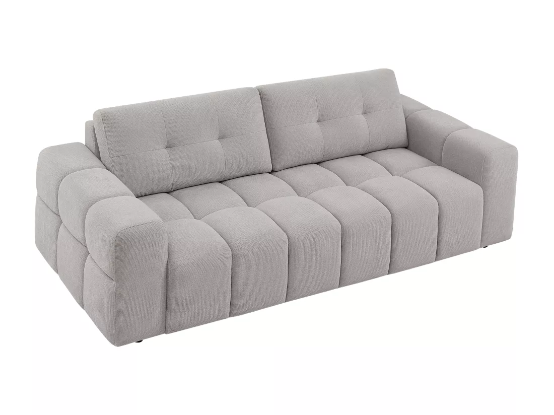 Canapé 3 places en tissu texturé gris clair SOPELANA