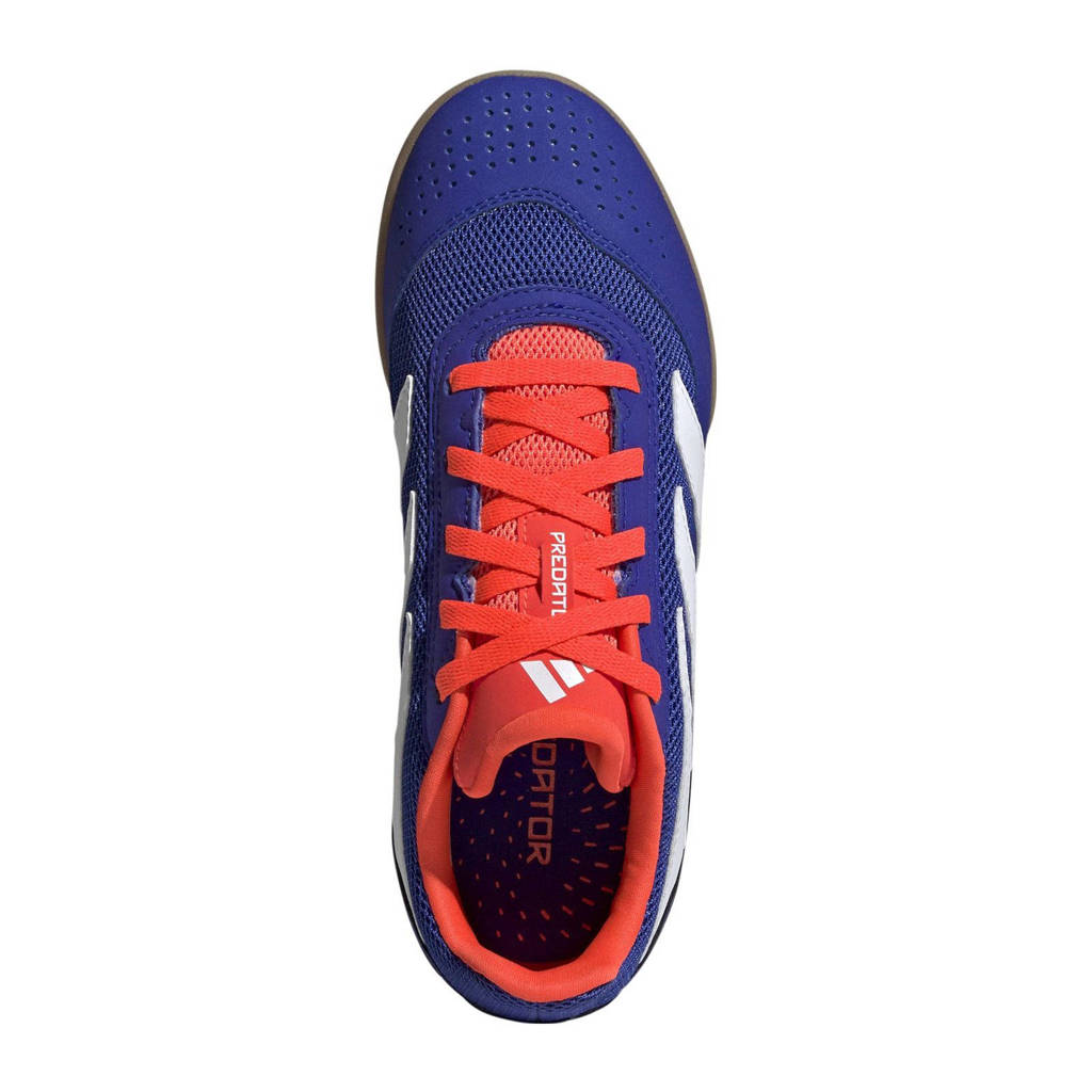 adidas Predator Club INjunior zaalvoetbalschoenen kobaltblauw/wit/rood