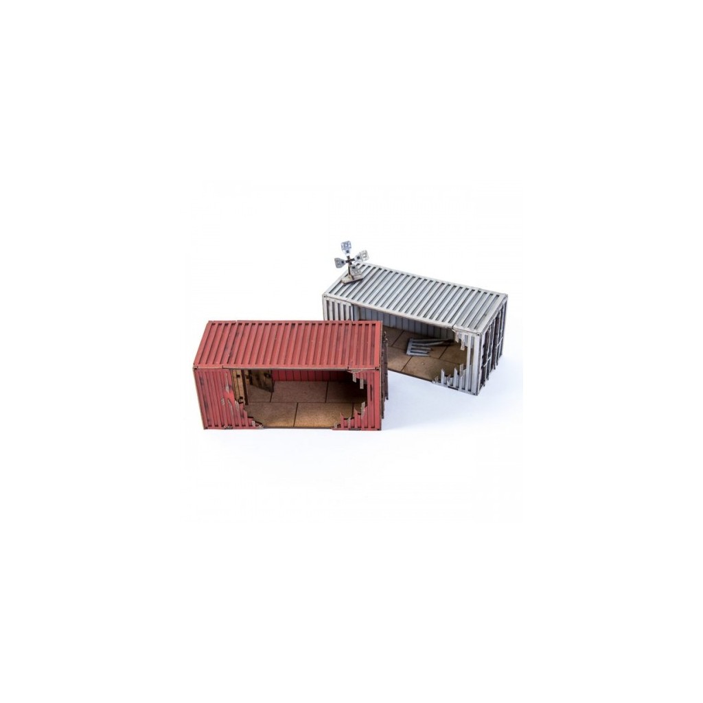 2x Damages Containers (Red and Grey)