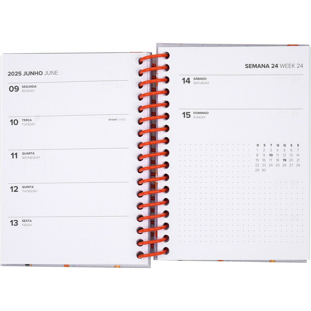Agenda Esp A6 2025 Semanal Vacay Note!