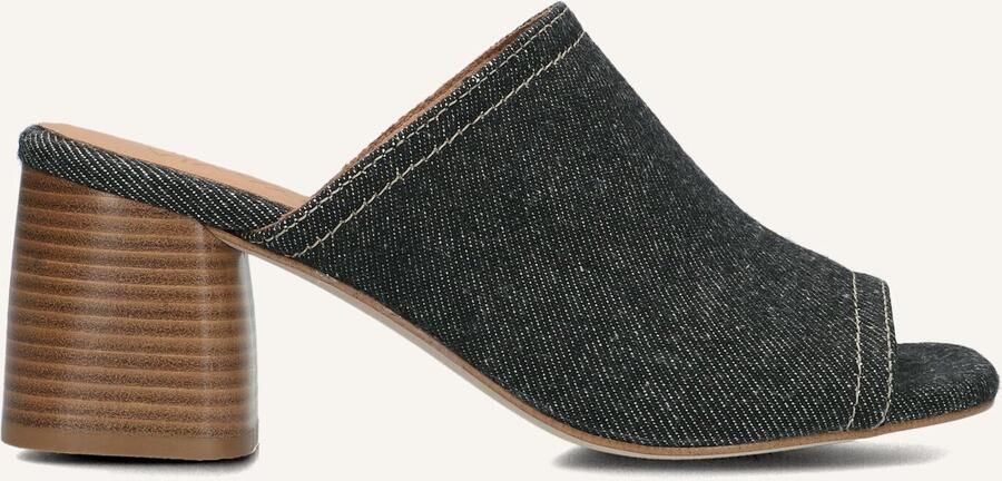VIA VAI Muiltjes Dames Polly Robin Maat: 37 Materiaal: Textiel Kleur: Zwart
