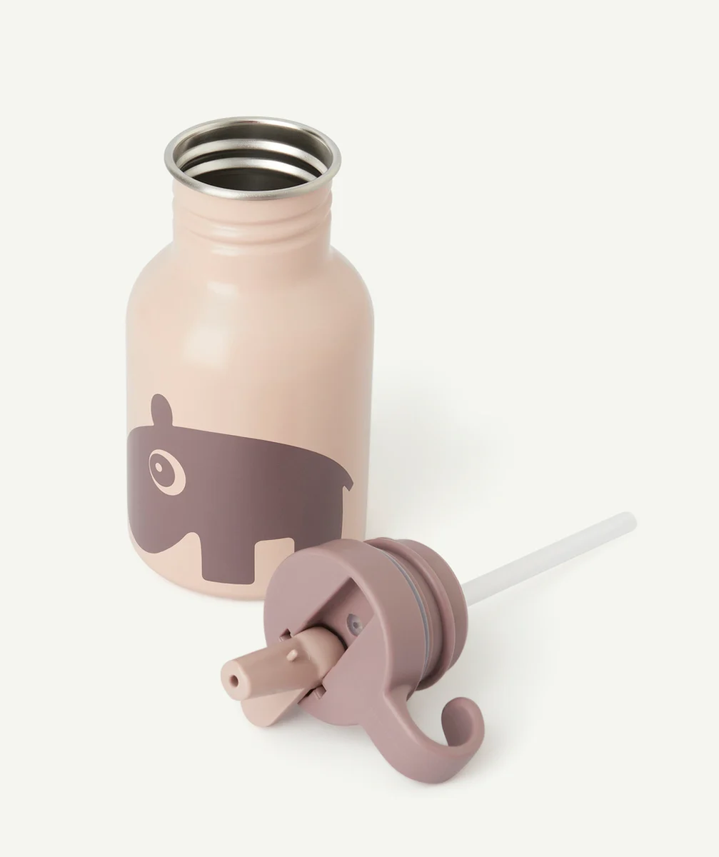DONE BY DEERgourde en inox bébé fille animal rose