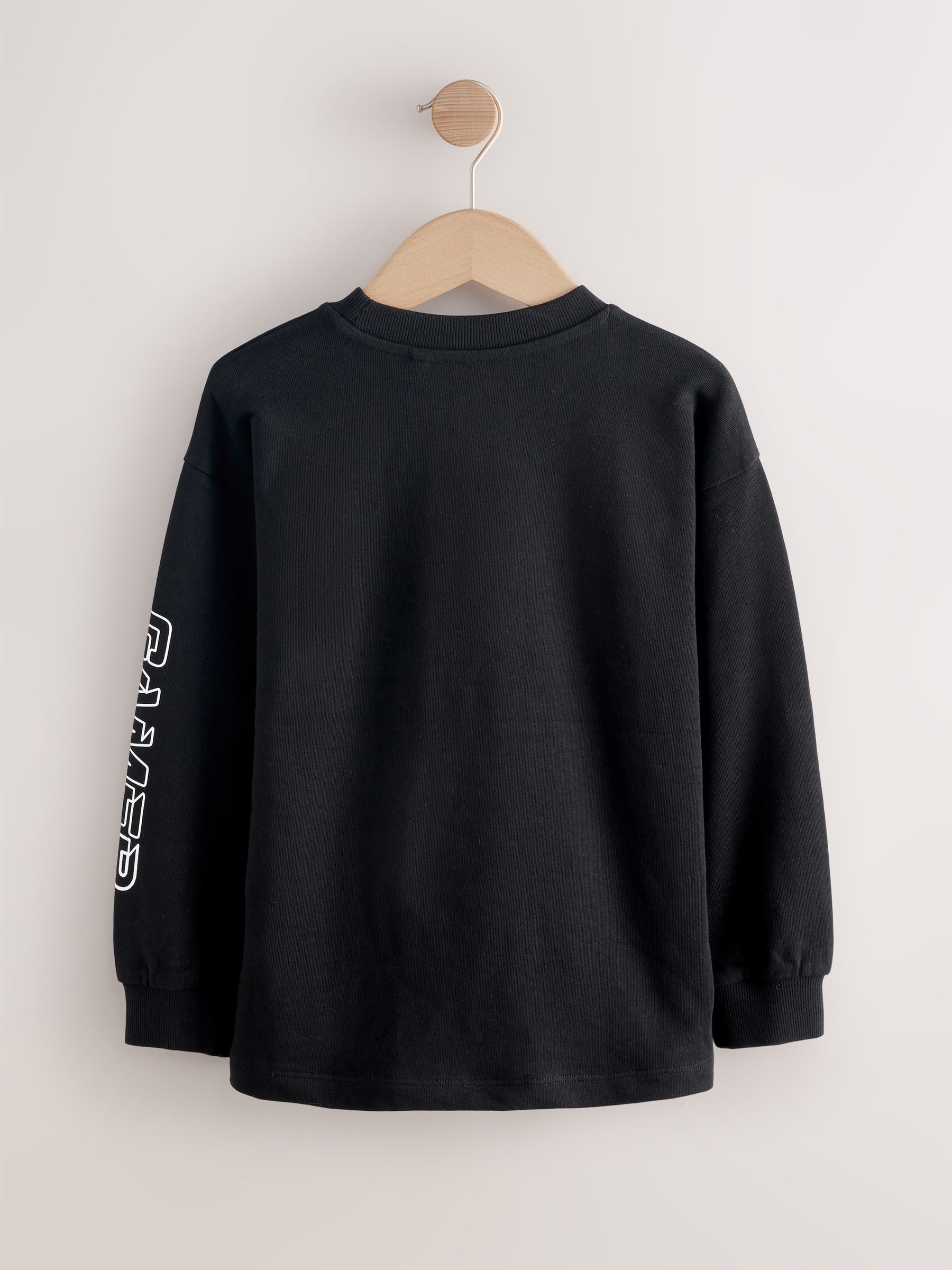 Zwarte zware controller - Kerstmis T-shirt met Lange mouwen (3-16jr)