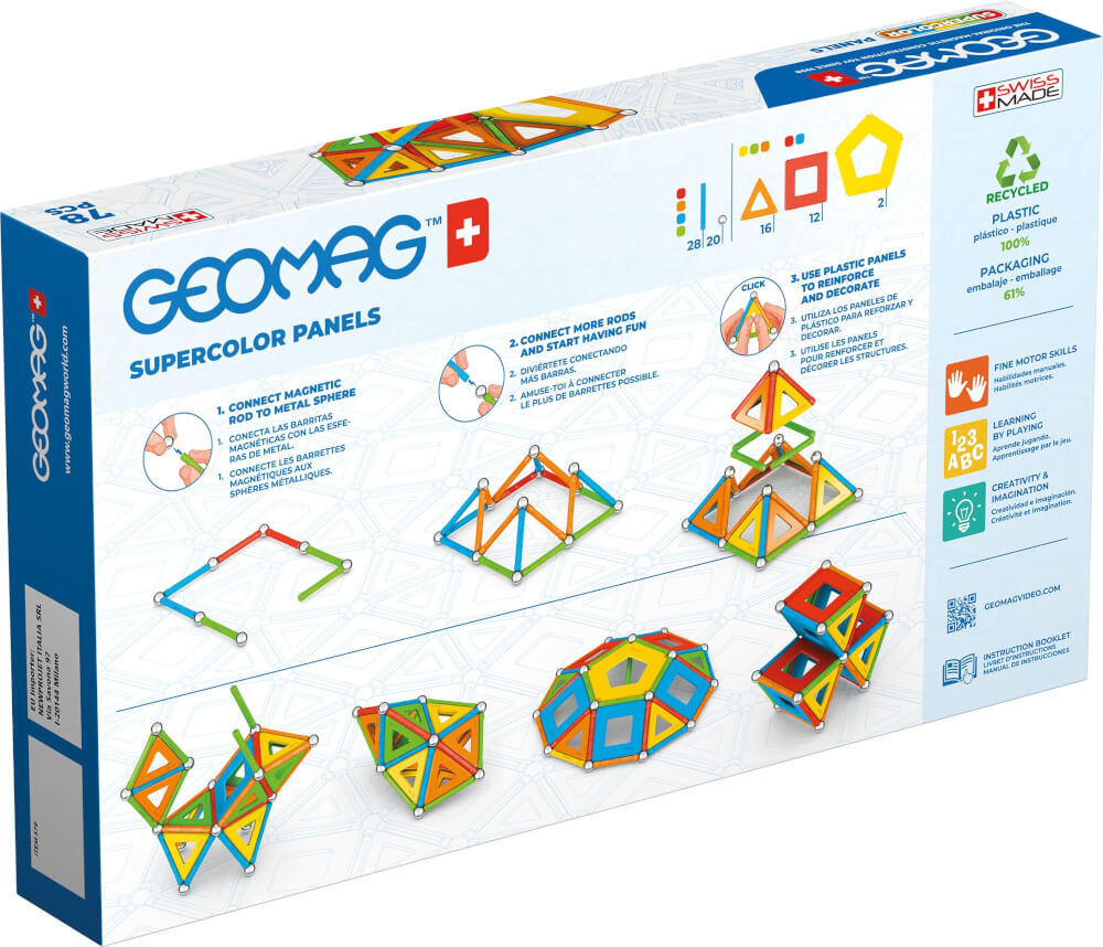 Geomag Supercolor Panels Recycled 78 pcs