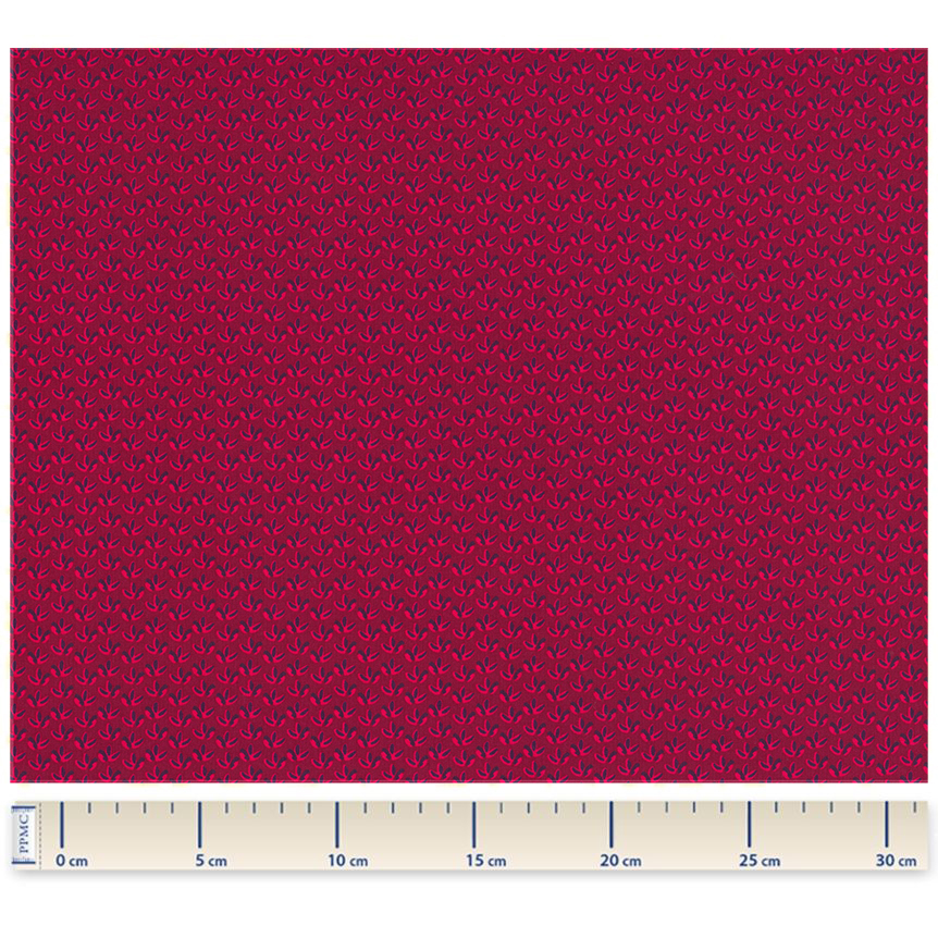 Tissu Coton Au Mètre Ex2313 Mini Lotus Framboise