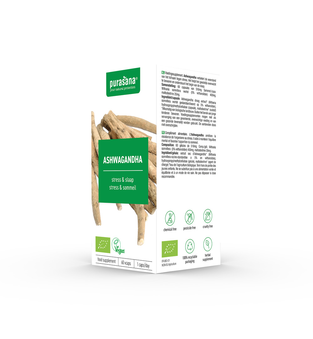 Purasana Ashwagandha Vegan Bio (60 vega capsules)