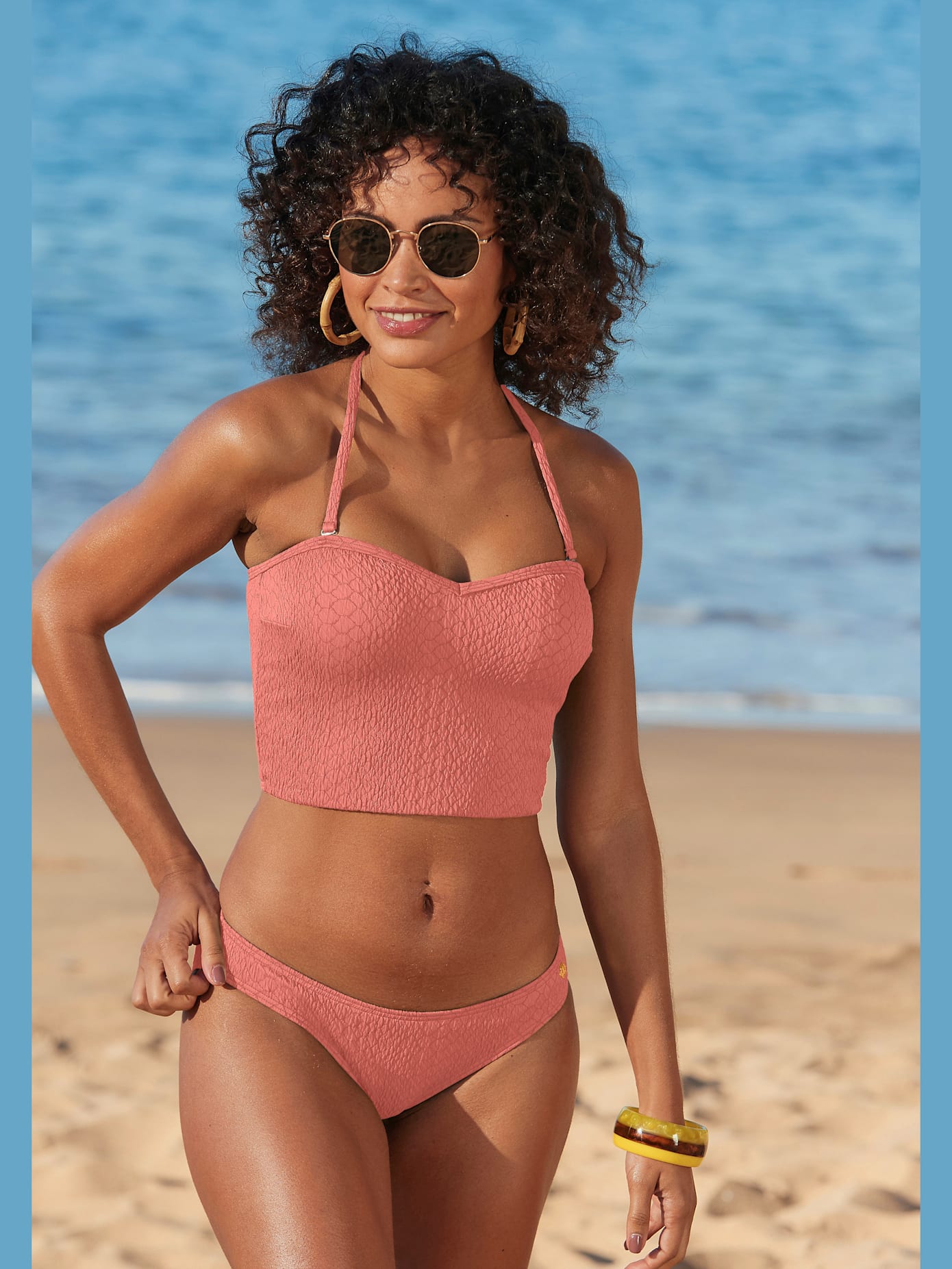 Haut de bikini bustier qualité structurée élégante au look animal