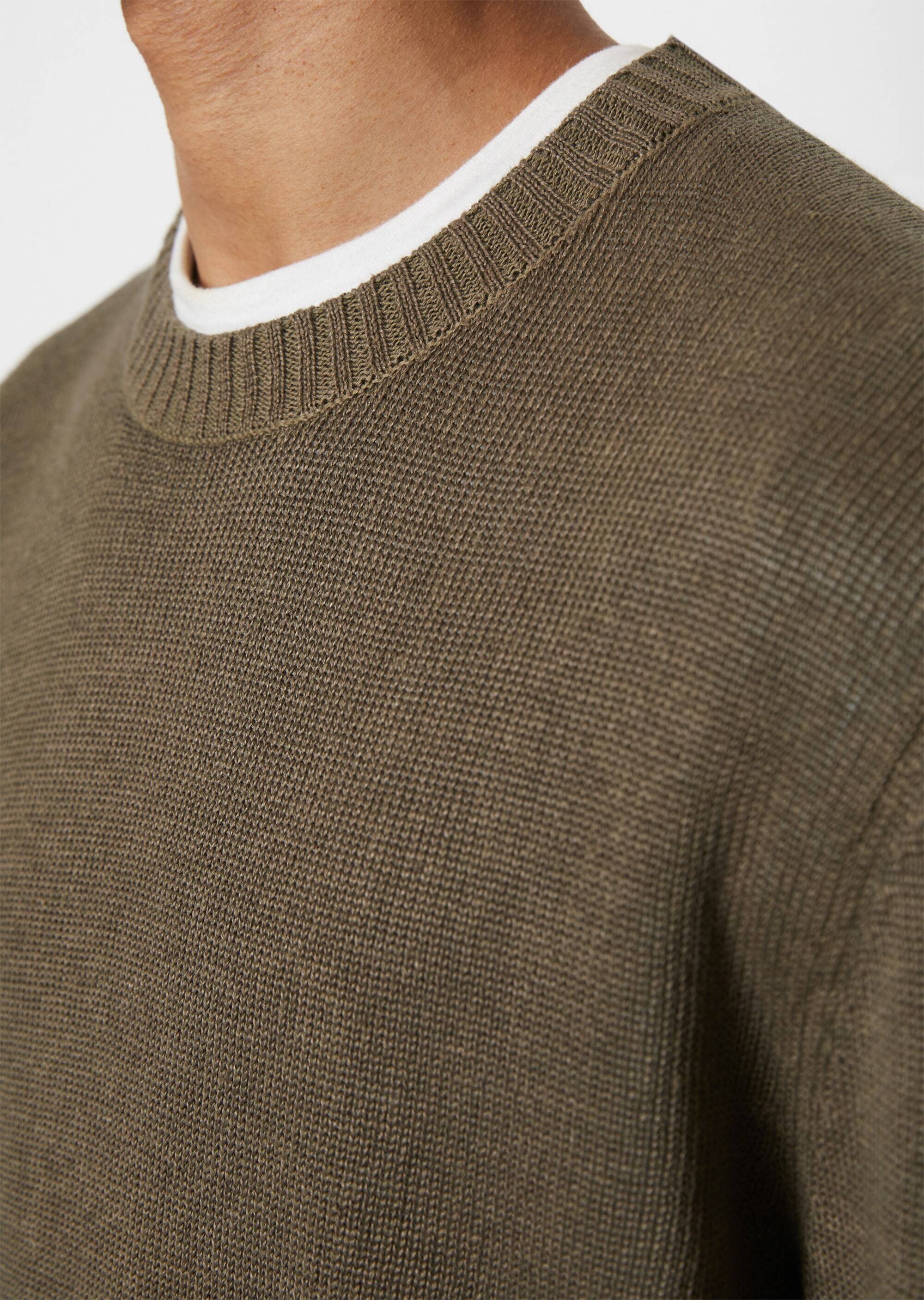 Pullover regular aus Baumwolle und Leinen