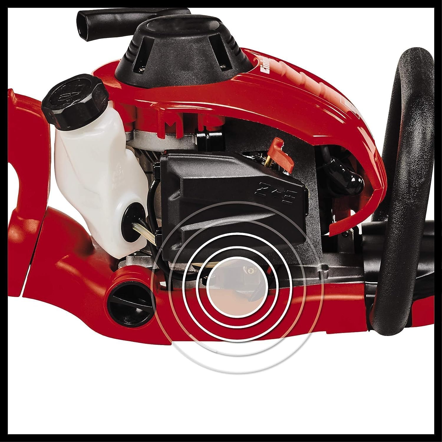 Einhell GE-PH 2555 A Benzin-Heckenschere (24,5 cm³, 55cm Schnittl., 28mm Zahnabstand), Fliehkraftkupplung, drehbarer Handgriff, Anti-Vibrations-System