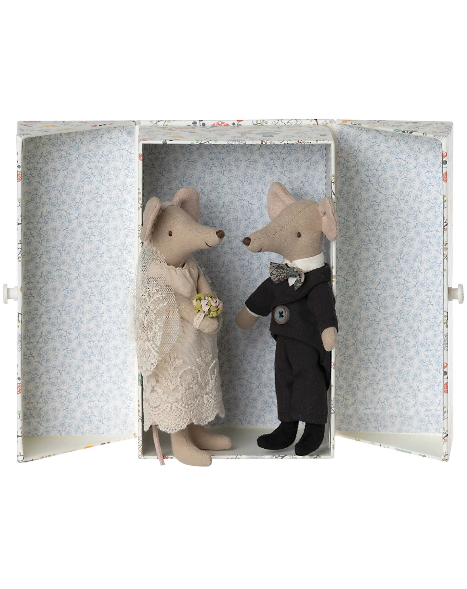 Figuren-Set WEDDING MICE COUPLE mit Aufbewahrungsb