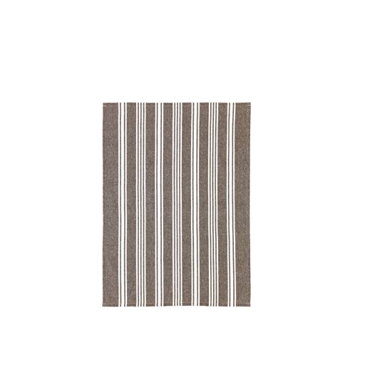Bastian Eco Stripe Viskestykke, Coffee Bean, 50x70 cm