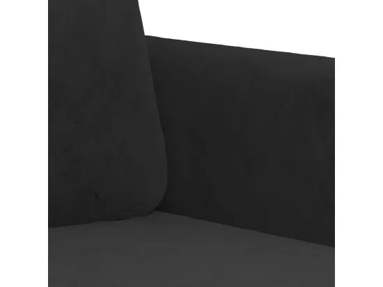 Canapé à 2 places Noir 140 cm Velours