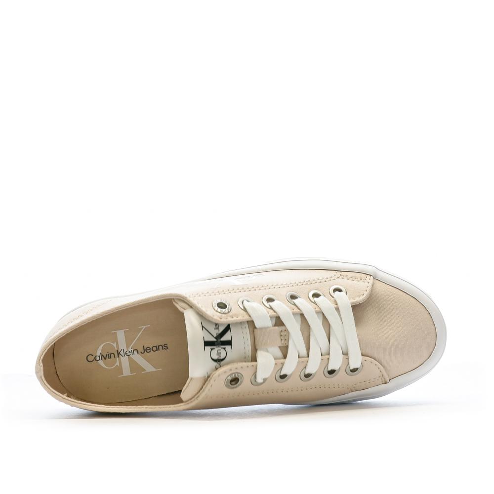Calvin Klein Jeans Baskets Beige Femme Calvin Klein Jeans Flatform