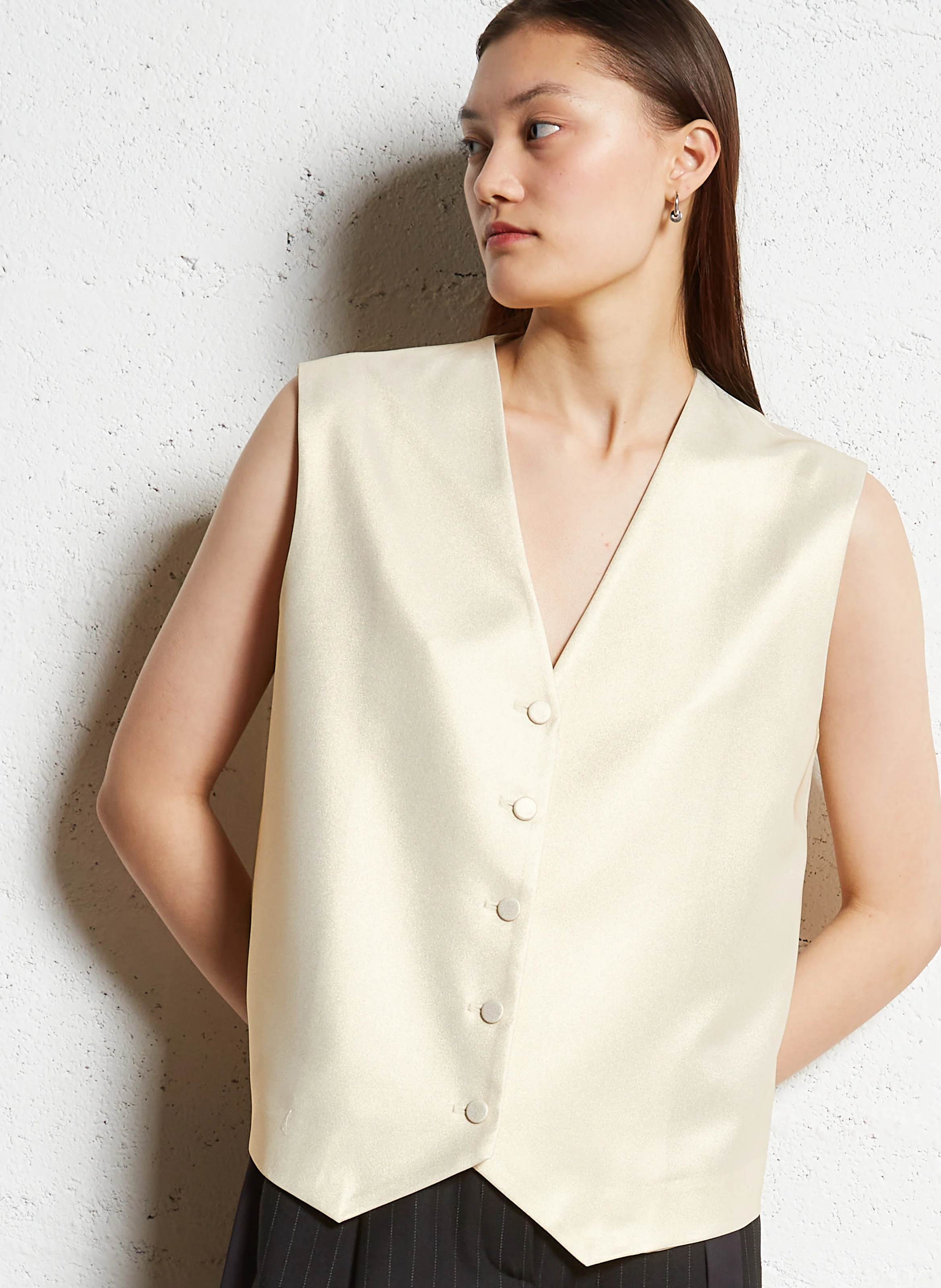 Gilet satiné | Doré