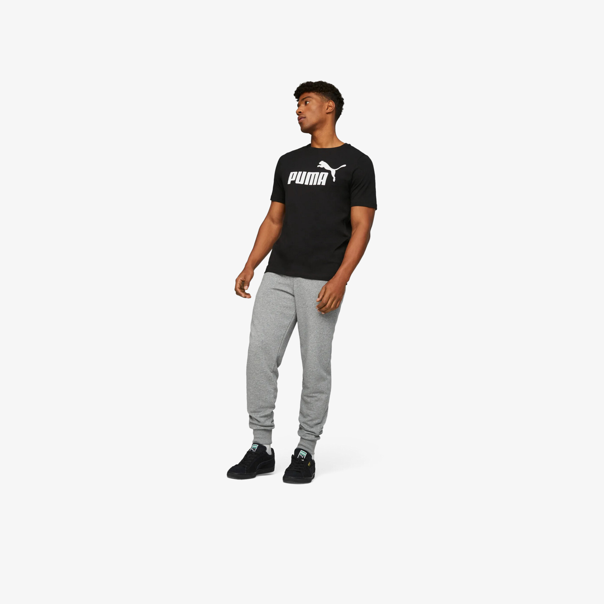PUMA ESS Logo Herren T-Shirt schwarz