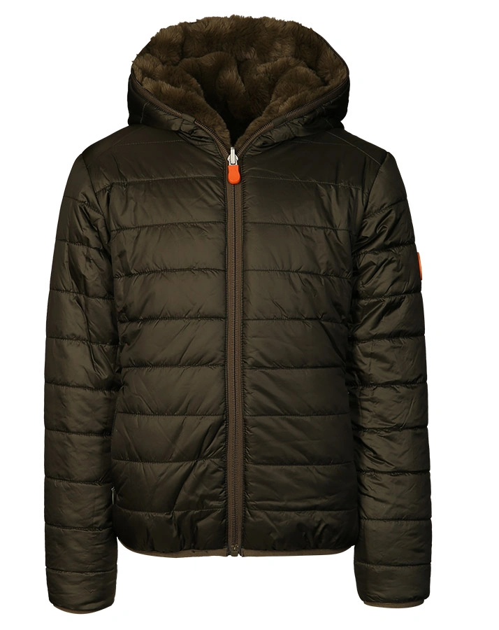 Plüsch-Steppjacke FURY Y zum Wenden in bark green