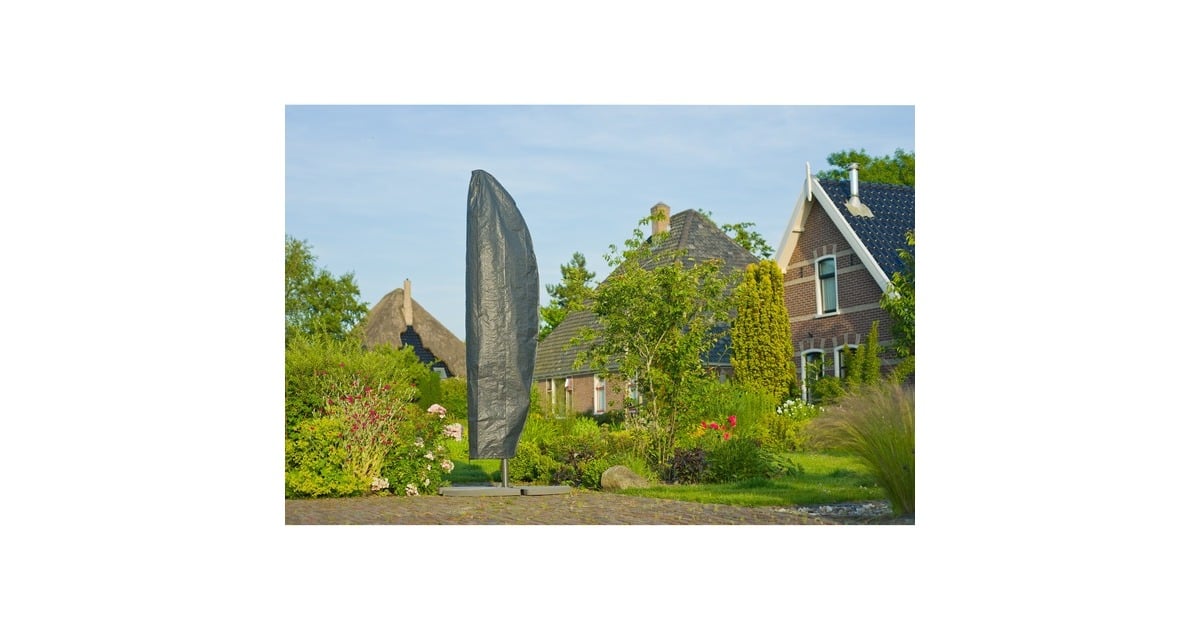 NatureTuinmeubelafdekhoes voor gebogen parasol afdekking  (Grijs)