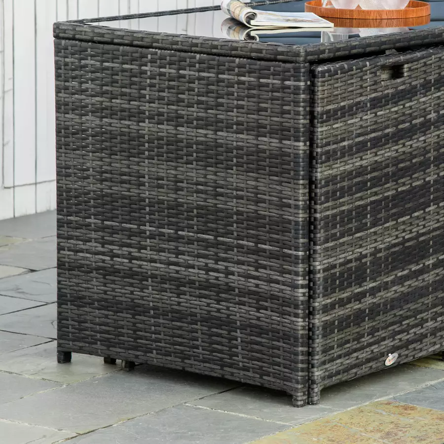 Outsunny Gartenmöbel Set mit kompaktem Design grau