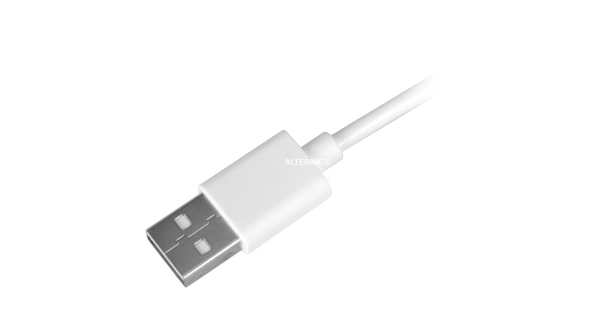 SharkoonUSB-A 2.0 - USB-C kabel  (Wit, 1,5 meter)