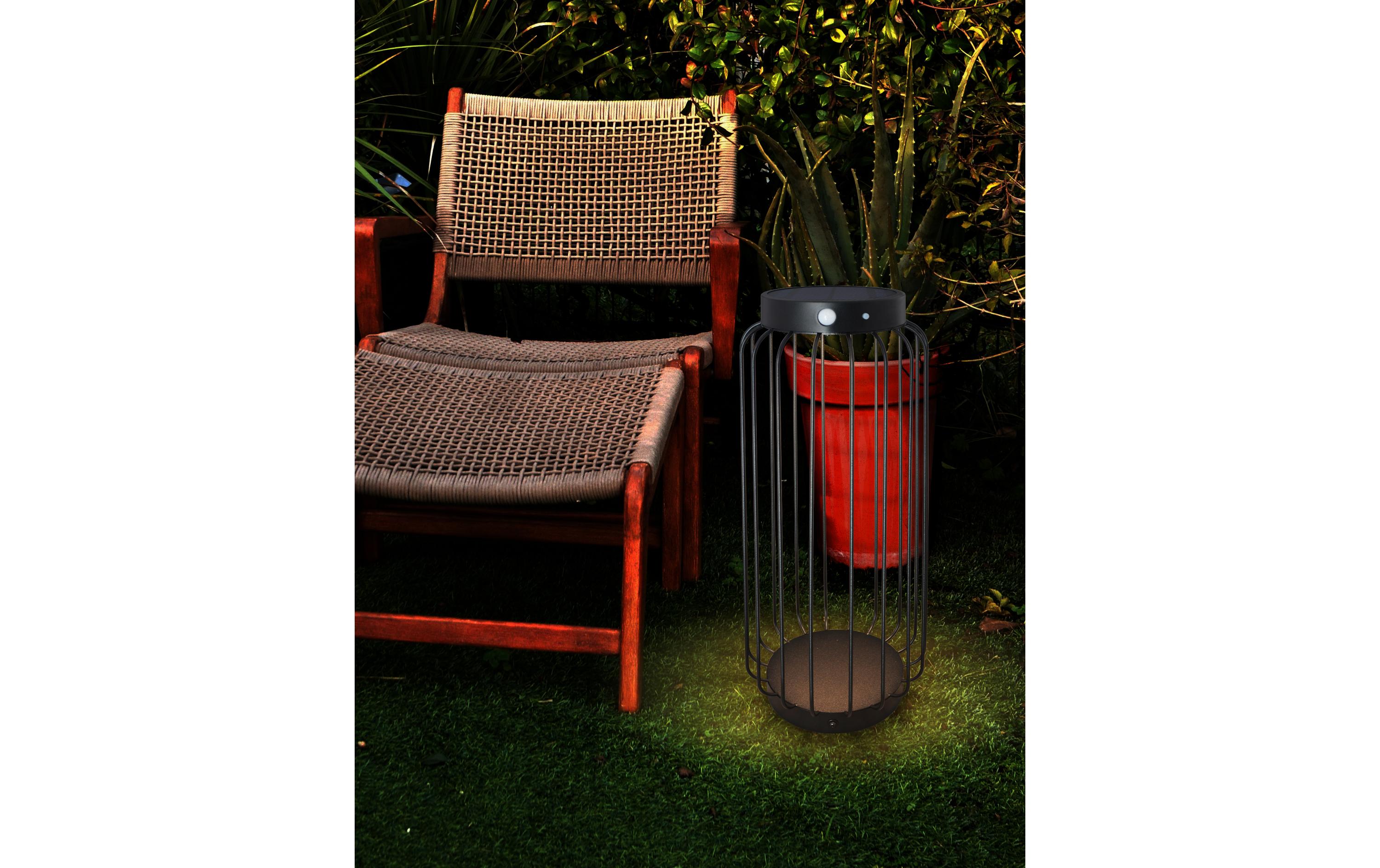 Windlicht Solar Canopus, SchwarzSolarleuchte zum Aufstellen oder Aufhängen