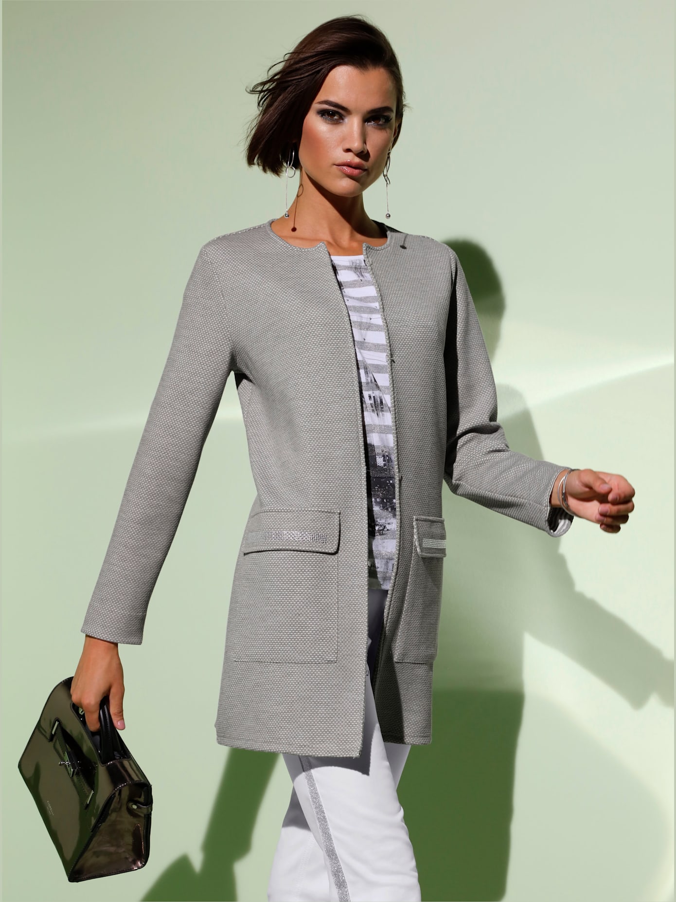Blazer en jersey qualité jersey extensible, souple et confortable