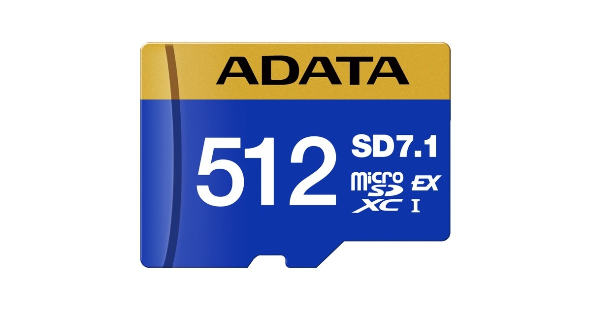 ADATAPremier Extreme microSDXC 512 GB geheugenkaart  (Blauw/geel, UHS-I U3, Class 10, V30)
