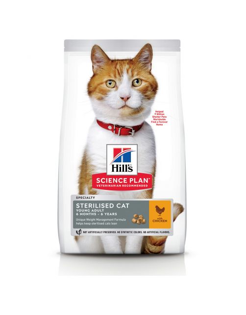 Hill's Young Adult Sterilised - Kattenvoer - Kip 15 kg